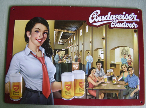 Blechschild budweiser bier - budweiser,