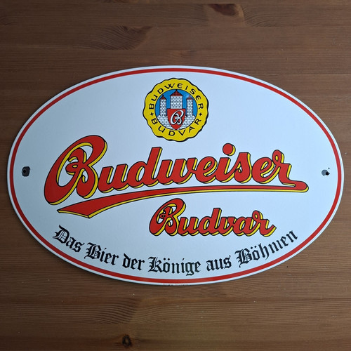 Budweiser budvar emailschild - budweiser,