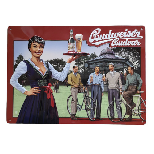Budweiser blechschild - budweiser,