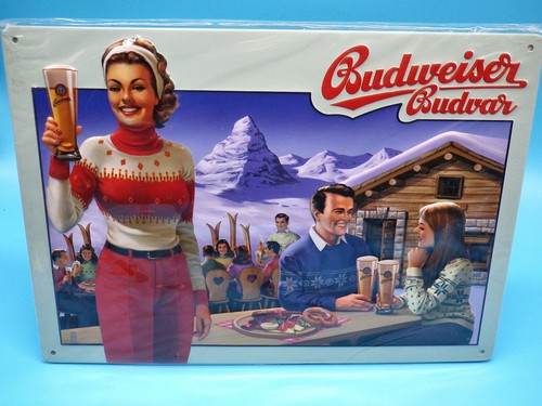 Budweiser bier blechschild - budweiser,