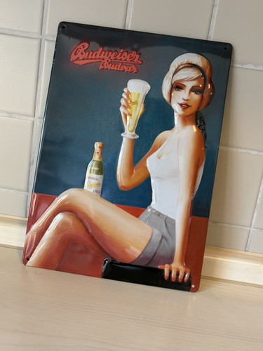 Budweiser bier blechschild - budweiser,