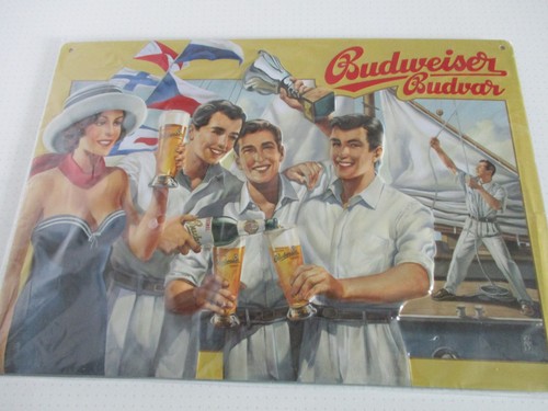 Blechschild budweiser bier - blechschild,