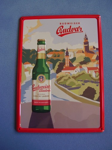 Blechschild budweiser budvar - blechschild,