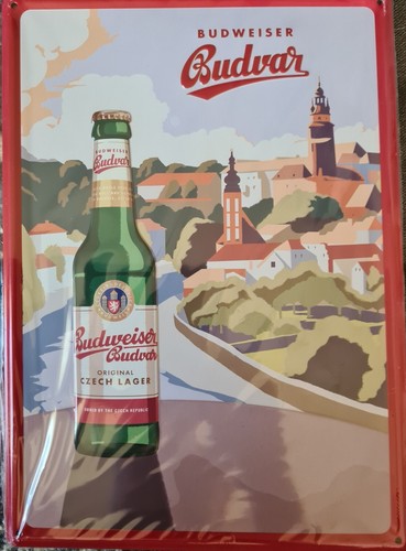 Budweiser bier blechschild - budweiser,