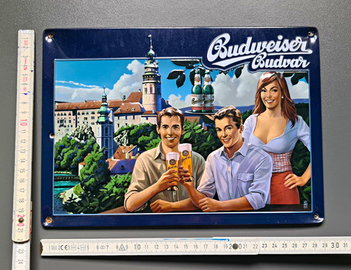 Budweiser budvar blechschild - budweiser,