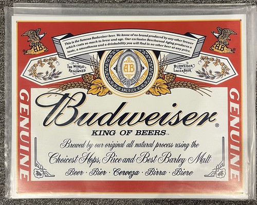 Blechschild budweiser - blechschild,