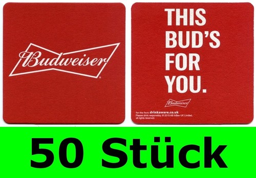 Stück bierdeckel budweiser - 50,
