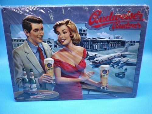 Budweiser bier blechschild - budweiser,