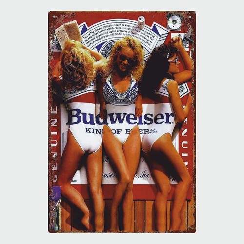 Blechschild budweiser bier - blechschild,