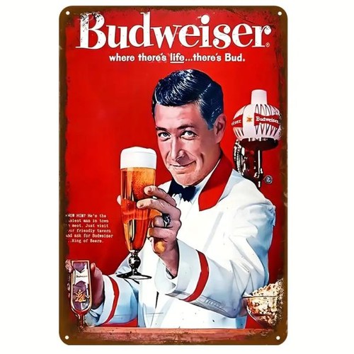 Blechschild budweiser bier - blechschild,