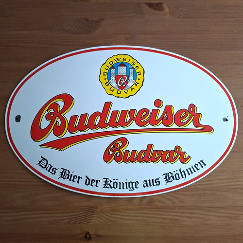 Budweiser budvar emailschild - budvar,