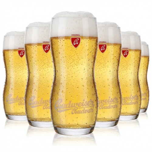 Budweiser bier glas 3l - 6x, 0,3l