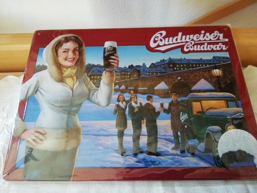 Werbeschild budweiser reklame - werbeschild,