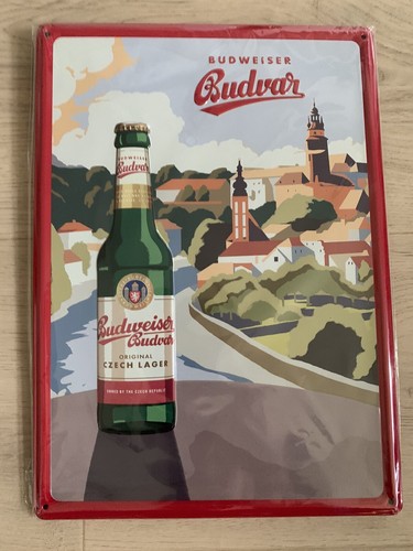 Budweiser budvar blechschild - budvar,