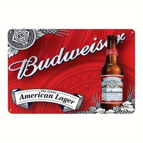 Blechschild budweiser bier - blechschild,