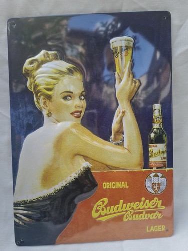 Budweiser budvar blechschild - budvar,